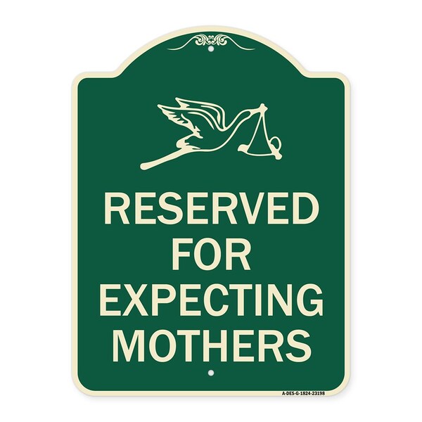 Signmission Reserved for Expecting Mothers Heavy-Gauge Aluminum Architectural Sign, 18" L, 24" H, G-1824-23198 A-DES-G-1824-23198 - main